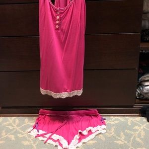 Honeydew tank top and shorts PJ set